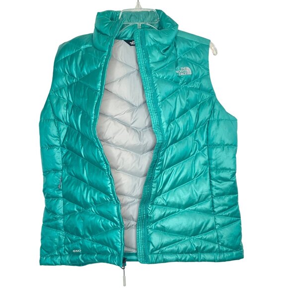 The North Face Aconcagua 550 Fill Goose Down Puffer Vest Teal Women's L - Picture 3 of 14